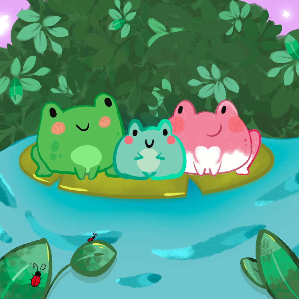 Frog Family Print