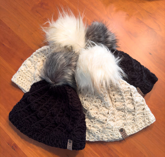 Handmade Yeti Pom Pom Crochet Hats